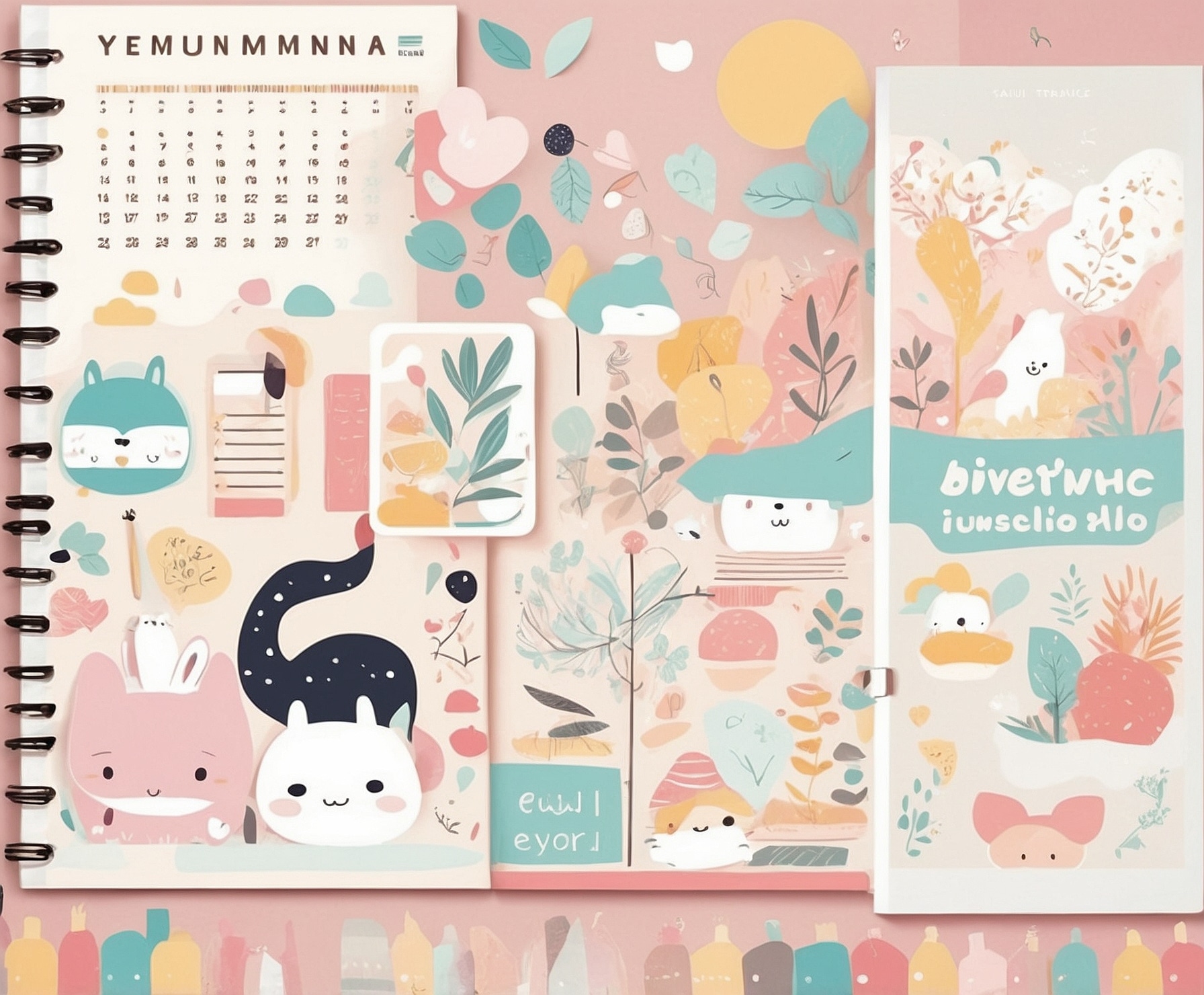 Diseño de papelería kawaii personalizada y única.