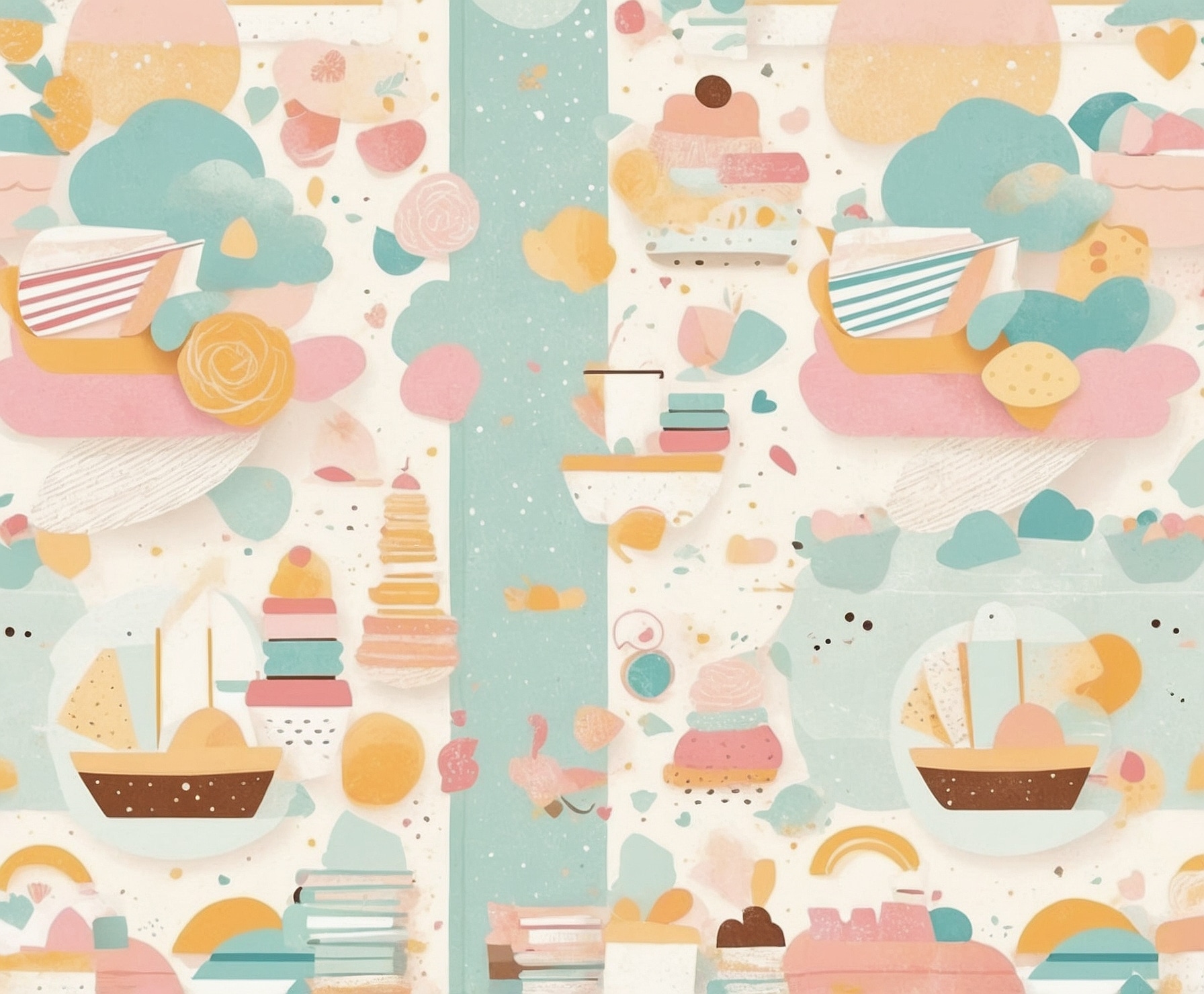 Papelería estilo kawaii colorida y adorable